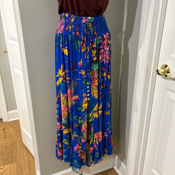 NWOT Cynthia Rowley Tropical Maxi Skirt - Picture 3 of 9